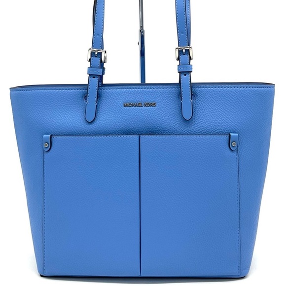 Michael Kors Jet Set Medium Pocket Tote Bag South Pacific Blue - Picture 2 of 12